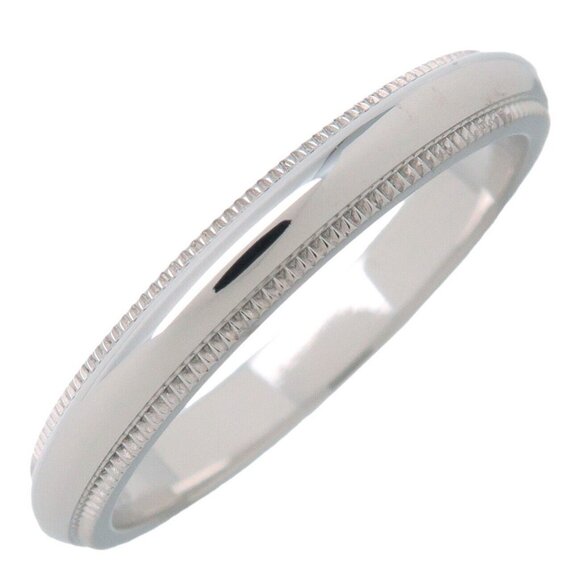 Authentic Tiffany&Co. Milgrain Band Ring PT950 Platinum US7-7.5 EU54.5 Used F/S - Picture 11 of 11
